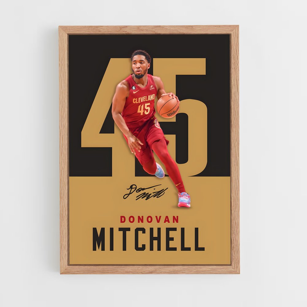 Poster Donovan de mitchell – affiche Basketball (vue 4)